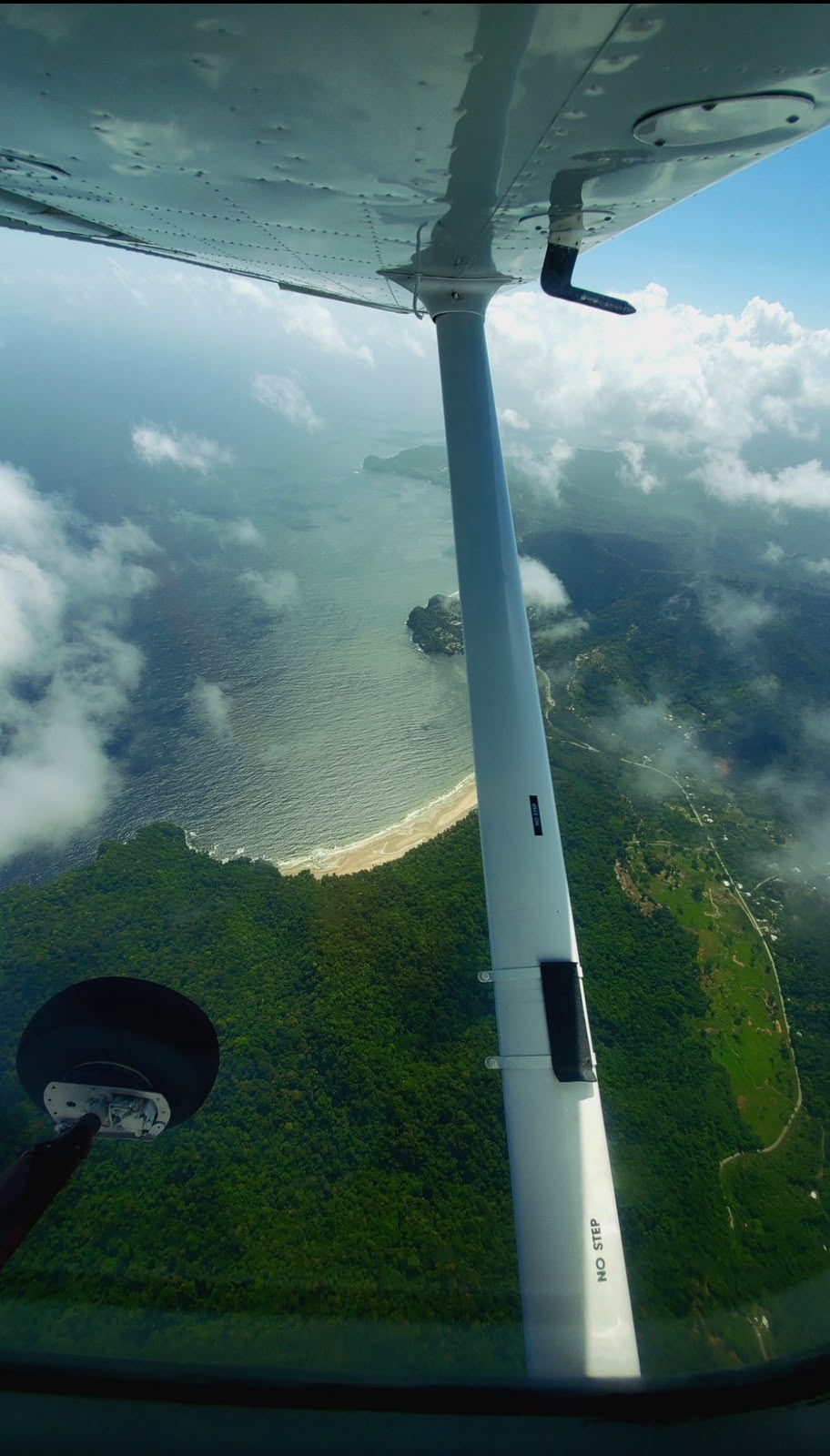 Aerial view of the Caribbean coastline