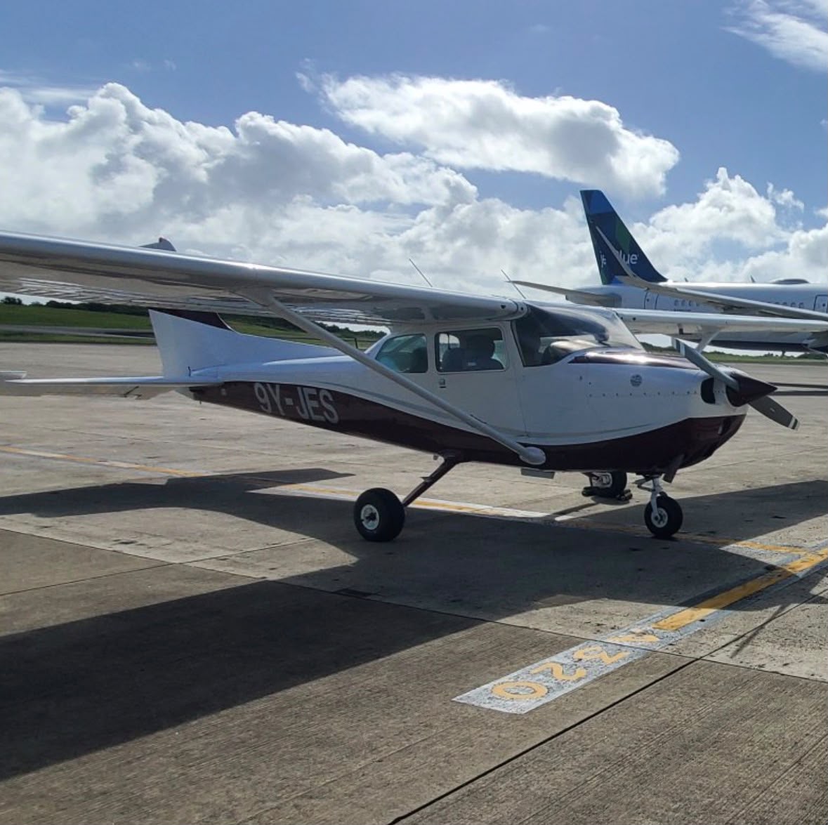 T&TJets Cessna 172 on the airport ramp